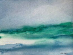 Meera Thompson, Watercolor, Abstract, Works on Paper, 2025